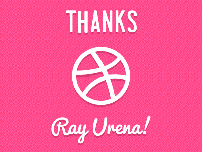 Thanks dribbble first pink thanks