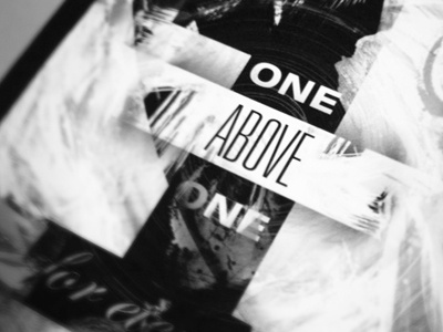 One (Printed) black and white design monochrome one paint photoshop poster print textures typography