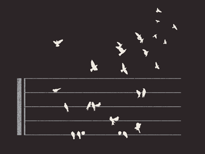 Set Music Free birds black graphic illustration logo music notes tee tee shirt