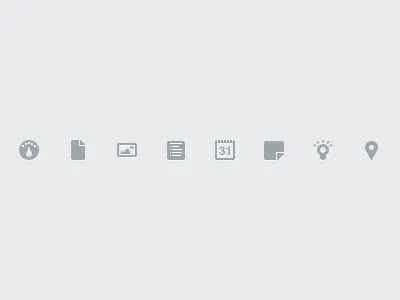 Pricons dashboad event icon idea location note picto picture sidebar todo