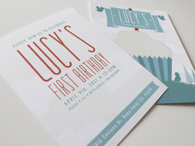 Lucy's Invitation birds cupcake daughter invitation tree