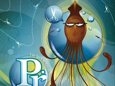 Octo dark design flyer illustration ivan manolov octopus