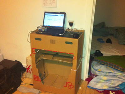 Workspace cardboard workspace