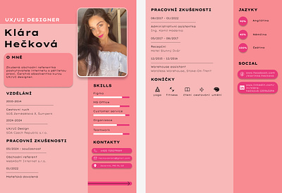 UX/UI Designer CV app cv design graphic design resume ui webdesign