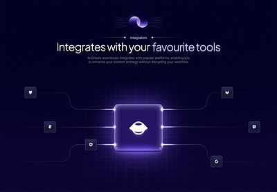 Integrations 3d ai darkmode figma futuristic integrations ui