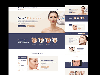 Plastic Surgery Web Design branding design figma graphic design landingpage photoshop plasticsurgery webtemplate