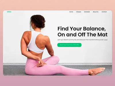 Website Design for Lotus Yoga Studio class scheduling clean layout fitness fitness landing fitness website health minimalist design platform design responsive ui ui design ui ux design user friendly ux design web design wellness studio yoga classes yoga community yoga lifestyle yoga studio website yoga website
