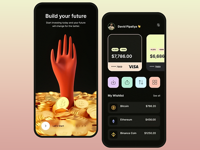 Crypto Investment Mobile App UI/UX Design bitcoin app design crypto app ui crypto trends tracker cryptocurrency wallet dark theme interface digital currency platform ethereum wallet ui finance mobile interface fintech branding fintech ui inspiration futuristic app design interactive mobile app intuitive app layout minimalist crypto ui mobile crypto wallet modern investment design portfolio management app professional app design responsive crypto app ui ux app design