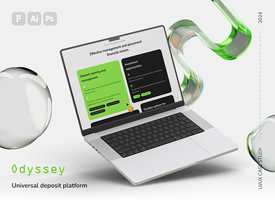 Odyssey - universal deposit platform animation app design landingpage motion ui uiux ux webdesign