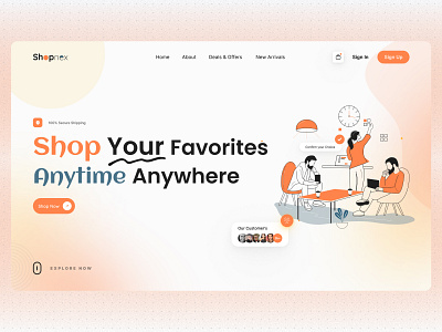 Shopnex - Ecommerce Landing Page brand identity branding design ecommerce land landing page ui ux visual identity