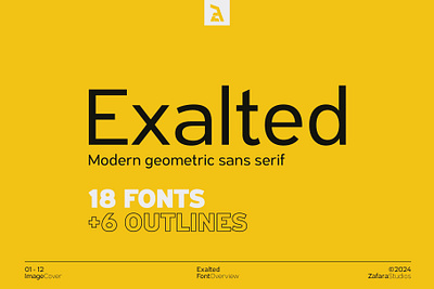 Exalted Fonts branding design family fonts geometric graphic design grotesque logo sans serif typography ui vector