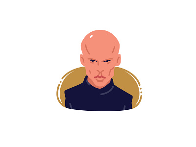 Austin Butler (Feyd) actor austin butler feyd rautha avatar character design dune face feyd flat head illustration minimal movie portrait simple design vector