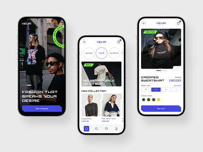 Fashion E-commerce App aesthetic app brutalism design fashion ui ux