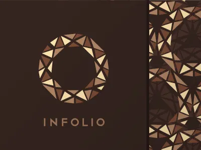 Infolio brown crystal logo