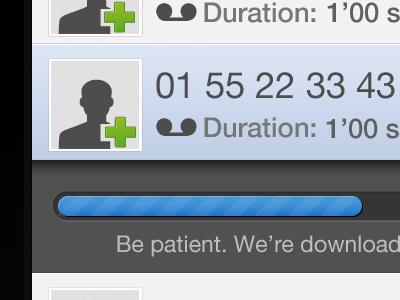 downloading in progress iphone ui