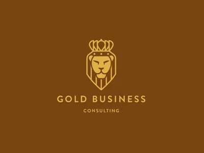 Gold Business business consulting crown ferrethills gold lion logo nikita lebedev ru ferret shield