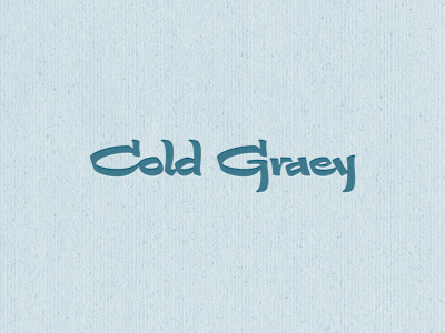 Cold Graey calligraphy lettering logotype