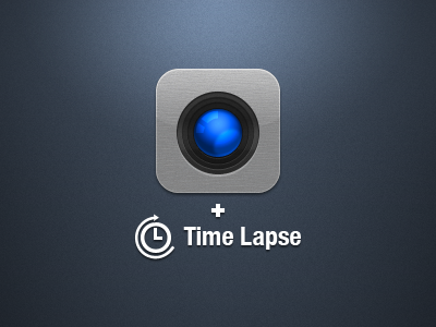 Dribbble Camera Icon blue camera gray grey icon ios lapse lens replacement simplr theme time time lapse