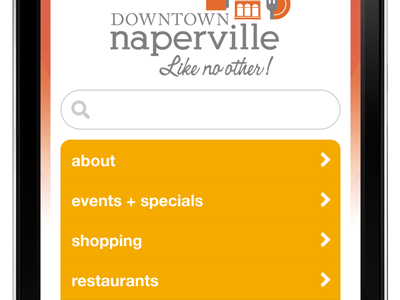 Downtown Naperville fall iphone mobile responsive