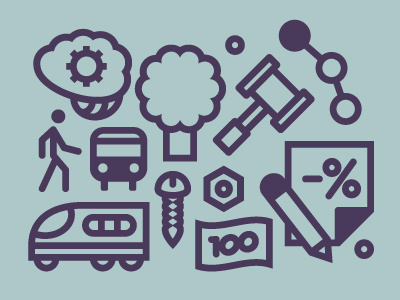 Icon Set blue icon purple reihan web