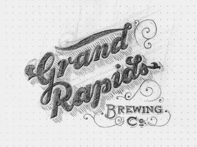 Grand Rapids Brewing Sketch beer branding brewery concept design identity inspiration lettering logo rough sketch type whatever