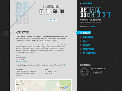 REDO Conf design ui