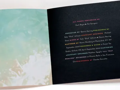 Rogue Wave Permalight Booklet booklet music packaging permalight rogue wave