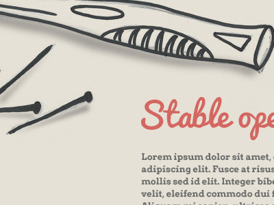 Coding Stable holding page logo sketch