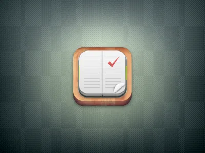 GTD App icon app book gtd icon moleskine to do wood