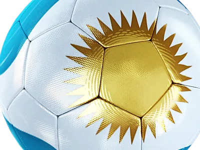 Ball design argentina football soccer sports white