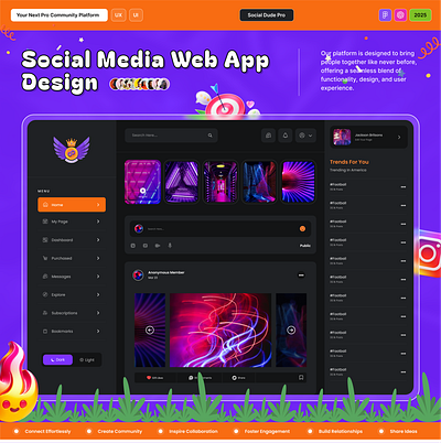 Dude - Social Media Web App community platform latest modren social media web app social web web app