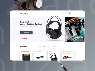 Site for music shop concept - MuzLand design e commerce logo music shop ui ux web site