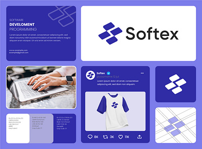 Softech Brand Identity | S logo brand identity branding design graphic designer identity logo s logo soft logo softech logo software softwer company logo softwer logo vector