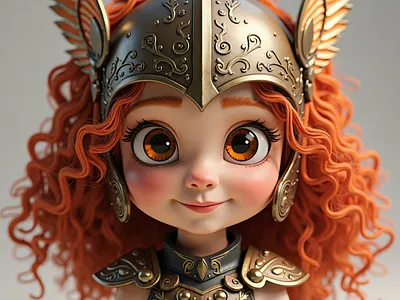 Lyra - 3D Viking Girl Mascot 3d animation baloom branding cartoon cgi character design graphic design illustration ui