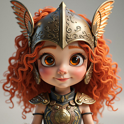 Lyra - 3D Viking Girl Mascot 3d animation baloom branding cartoon cgi character design graphic design illustration ui