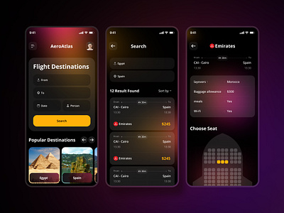 Emirates - Flight Booking Mobile App airplane boarding app boarding pass booking trip flight app flight app airline booking flight ticketing mobile app mobile app design pixelean plane sahin mia ticket app travelapp travelling trend trip ui ux