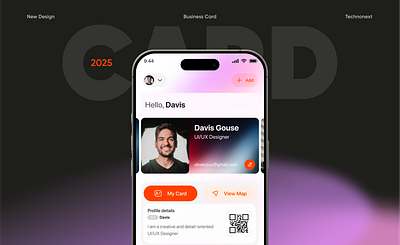 Digital Business Card Design | Apps Design app design business card digital card minimal ddesign mobile app nfc card product design ui ui design ux ux design