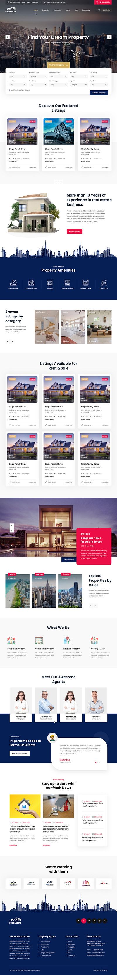 Best Real Estate WordPress Theme – Modern & Feature-Packed branding design illustration modernthemes professionalwebdesign realestatewebsitedesign theme design ui website builder wordpress design wordpress development wordpress template wordpress theme wordpressforrealtors