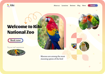 Landing: National Zoo design figma graphic design icon illustration landing logo typography ui uiux design ux