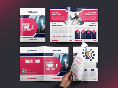 Company Profile Design advertisingdesign annualreport booklet brochuredesign businessbranding catalogdesign companyprofile creativedesign ebook moderndesign nexalet nexaletbrand nexaletdesignagency pdf design printdesign proposaldesign