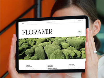 Floramir website design agency branding design garden graphic design logo ui ux web site