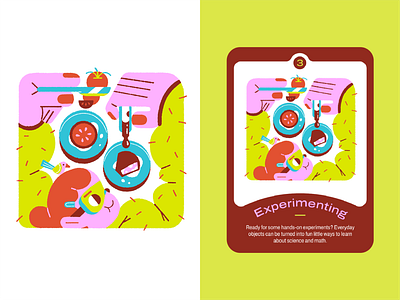 Experimenting - Educational Playing Cards card illustration character childrens illustration education experiment illustration kids learning playing cards science stem test tube