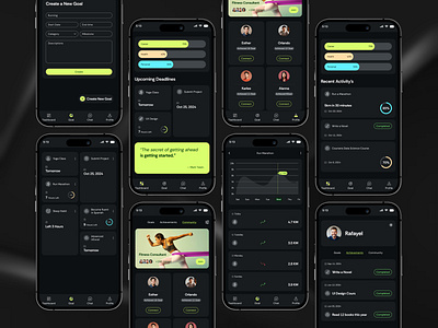 Goal Management and Sharing App app ui design best application branding design food voucher app human centered design illustration ios logo mobile app modern dark mode app design product design productivity app design time ui animation ui design ui ux design user experience design user interface design ux design