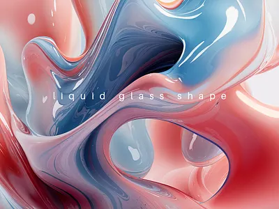3D liquid glass 3d abstract art background branding design fluid glass glossy graphic design illustration liquid object organic shape