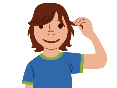 Time for a Haircut boy hair illustration vector