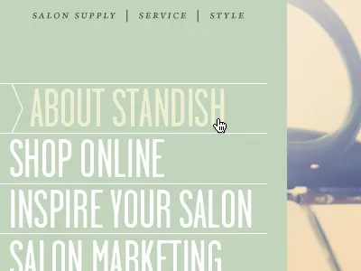 Standish beginnings layout typography web