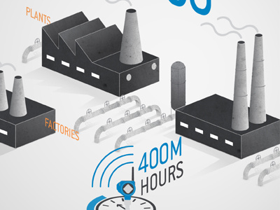 Refineries (motion) shot 2 illustration industry infographic motion texture