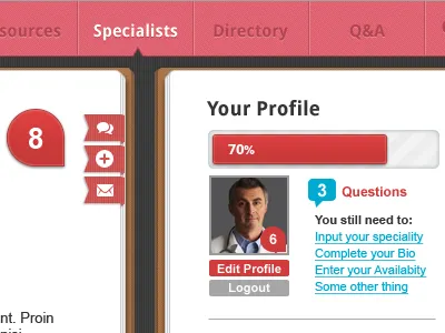 Profile Widget V3 profile ui ux