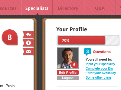 Profile Widget V3 profile ui ux