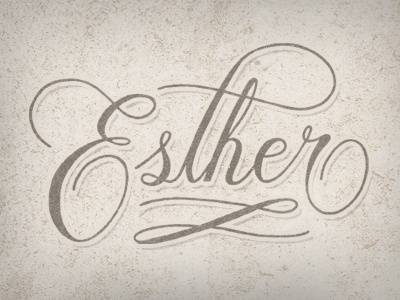 Esther cursive esther font hand lettering illustration old script swash type typography vintage